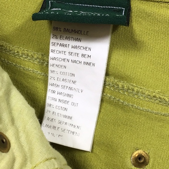 GEIGER Collections Jeans Chartreuse High Rise Straight Leg Zip Front - Picture 4 of 9